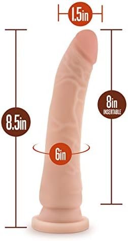 Blush Au Naturel - Mr. Slim 9 1/4 Inch Realistic Sensa Feel Flexi Shaft Dual Density Easy To Clean Long Dildo - Soft Flexible Suction Cup Harness Compatible - Sex Toys For Men Women Adults - Natural - Image 3