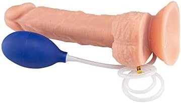 Leqc Realistic Squirting Dildo Ejaculating Penis For Beginners With Strong Suction Cup For Hands-Free Play,Soft Dildo With Curved Shaft And Balls For Women G-Spot And Anal Prostate Play 8.47 Inch - Image 3
