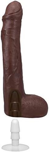 Doc Johnson Signature Series - Anton Harden - 11 Inch Realistic Ultraskyn Dildo With Removable Vac-U-Lock Suction Cup - F-Machine & Harness Compatible, For Adults Only, Chocolate - Image 3