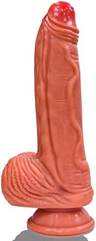 Realistic Dildo, Double Density Texture Silicone Dildo With Strong Suction Cup, Can Be Used Hands-Free, Simulation Penis Can Stimulate The G-Spot, Anal Sex Toys For Women And Couples (8.3 Inch)