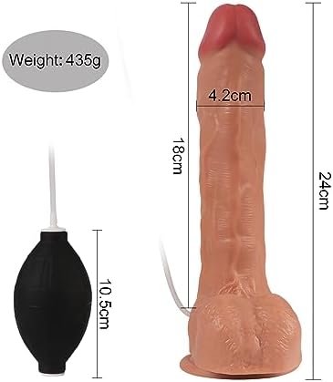 Realistic Silicone Dildo, Human Body Safety Material Simulation Skin, With Strong Suction Cup Can Spray Water To Simulate, Suitable For Female Men And Gay Beginners - Image 3