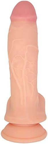Realistic Suction Cup Dildo - Thick Veined Shaft Adult Sex Toy - G Spot And Vaginal Stimulator For Powerful Orgasms - Beige - Image 3