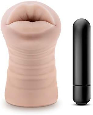 Blush M For Men Angie Easy To Clean Realistic Ribbed Open Ended Masturbator Stroker - One Speed Aaa Battery Powered Waterproof Bullet Vibrating Vibrator Adult Sex Toy For Guys Men Couples - Vanilla - Image 2