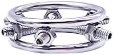 Kutocesy Stainless Steel Penis Ring With 6 Screws Metal Testicle Ring Erections Cock Ring Man Chastity Device Bondage Sex Toys (28Mm) - Image 3