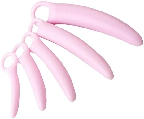 Beauty7 Silicone Dilator Kit Massage Silicone Tool Set Anal Butt Plug G-Spot Stimulator Vaginal Massager 5 Pcs Pink