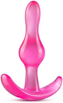Blush Curvy Anal Plug - Wearable 3.5" Beginners Anal Toy - Stayput & Anchortech Design - Tapered, Soft, Flexible For Comfort - First Timers Sex Toy For Back Door Play - Clear Pink - Image 3