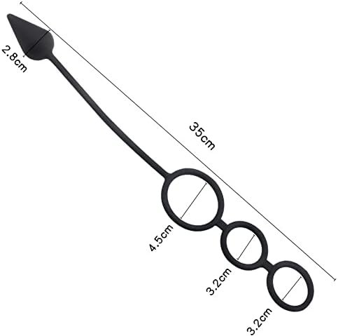 Erun Silicone Anal Plug Butt Plug Triple Threat Silicone Tri Cock Ring For Adult Men Couple - Image 3