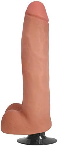 Lynx 11 Inch Vibrating Dildo With Balls - Light - Image 2