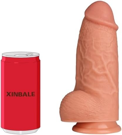 Realistic Big Thick Dildos, Xinbale 8.46 Inch Long And 2.24''/5.7Cm Diameter G Spot Stimulator Dildos With Strong Suction Cup For Hands-Free Play Sex Toys For Adult