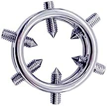 Kutocesy Stainless Steel Penis Ring With 6 Screws Metal Testicle Ring Erections Cock Ring Man Chastity Device Bondage Sex Toys (28Mm)