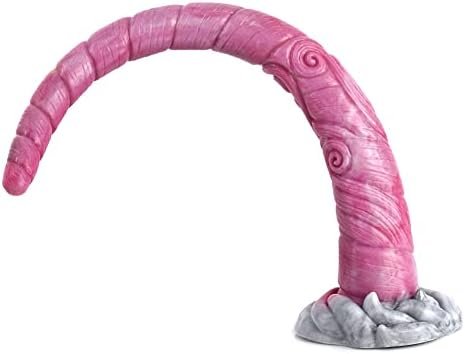 Long G Spot Dildo Liquid Silicone Anal Butt Plug Suction Cup Prostate Massage Flexible Anal Sex Toys For Women Men Sex Factory (Pink)