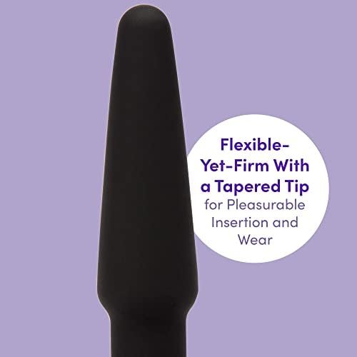 Lovehoney Classic Butt Plug - 5.5 Inch Silicone Anal Plug - Slimline With Tapered Tip & Flared Base - Waterproof - Black - Image 3