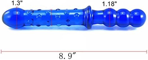 Epichao Blue Double Ended Glass Dildo Crystal Penis Sex Pleasure Wand Female Masturbator Butt Plug Anal Plug Sex Toy - Image 2