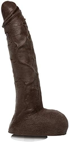 Doc Johnson Signature Series - Jason Luv - 10 Inch Realistic Ultraskyn Dildo With Removable Vac-U-Lock Suction Cup - F-Machine & Harness Compatible - For Adults Only, Chocolate