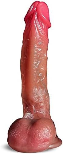 Lifelike Huge Realistic Silicone Dildo,Body-Safe Material Hands-Free Dildo With Strong Suction Cup,7.7 Inch Soft Realistic Penis For Women Vaginal G Spot Stimulation And Anal Adult Sex Toys