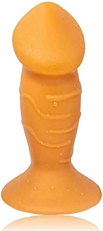 7.6In Oversized Dildo Anal Plug Trainer,Fuirre Anal Expansion Ball, G-Spot Vaginal Prostate Stimulation Massage,Sex Toys For Male And Female Advanced Anal Players. (Gold-X-Large)