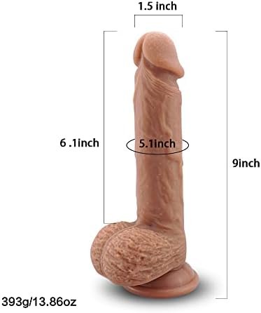 9 Inch Strap On Dildo Toys Harness For Pegging, Strapon Harness With Realistic Dildo Wearable Adult Sex Toys For Lesbian Sexual Women'S Sex Penis Fun, With Silicone Dildo For Couple Brown - Image 3