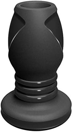 Doc Johnson Platinum Premium Silicone - The Stretch - Hollow Butt Plug - Medium - Black