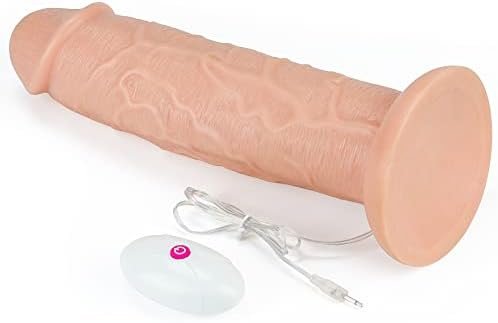 Adult Sex Toy, 11" Vibrating Huge Dildo Vibrating Butt Plug With 10 Functions Realistic Anal Dildo With Suction Cup Dildo Vibrator Big Horse Dildo Large Strap On Dragon Thick Long Dildo Flesh - Image 3