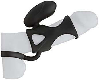 Kink By Doc Johnson - Caged - Silicone Cock Cage With Vibrating Clit Stimulating Bullet - Black