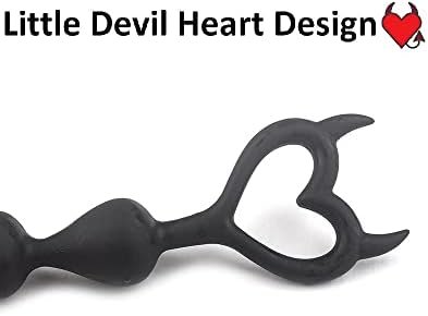 Super Long 14 Inch Silicone Anal Beads, Butt Plug Toy With Little Devil Demon Design, Prostate Massager Anus Plug Toy For Men Women Adults Couples (L) - Image 2