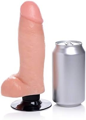 Lynx 7 Inch Vibrating Dildo With Balls - Light