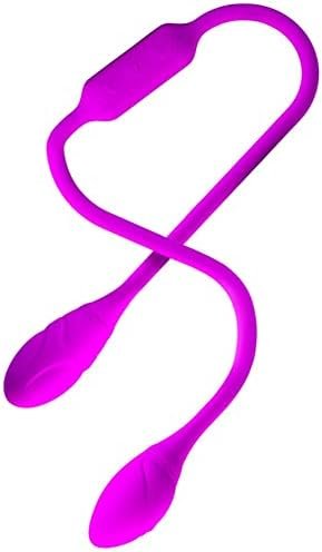 Frrdei Double Ended Vibrator Vibrating Ball Egg With 12 Vibrations For Women G-Spot, Headed Dildo Bullet Vibrator, Rechargeable Penetration Anal Prostate Adult Sex Toy, Purple, 1.0 Count