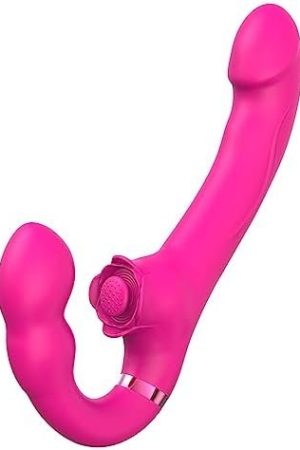 Cosydeka Strapless Strap-On G-Spot Dildo Vibrator Adult Sex Toys For Women Lesbian With 10 Vibration Modes & 5 Flapping Modes Remote Control Ubs Magnetic Charging Adult Sex Toys๏ผPurple๏ผ
