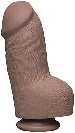 Doc Johnson The D - Fat D - 8 Inch With Balls - Ultraskyn - 8" Long And 2.75" Wide - Strong Suction Cup Base - O-Ring Harness Compatible Dildo, Caramel