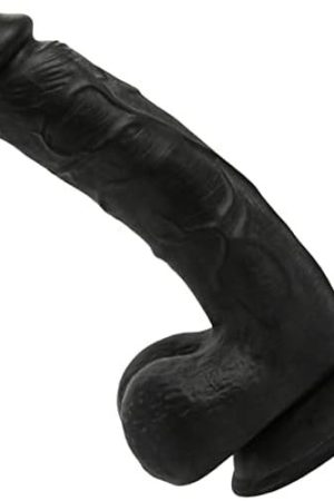 Xl Girthy Black Realistic Suction Cup Dildo