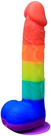 Sweet Jizz - 8.5" Rainbow Silicone Dildo With Strong Suction Cup
