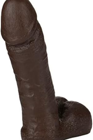 Doc Johnson Vac-U-Lock - The Realistic Cock - 8 Inch - F-Machine And Harness Compatible Dildo - Chocolate