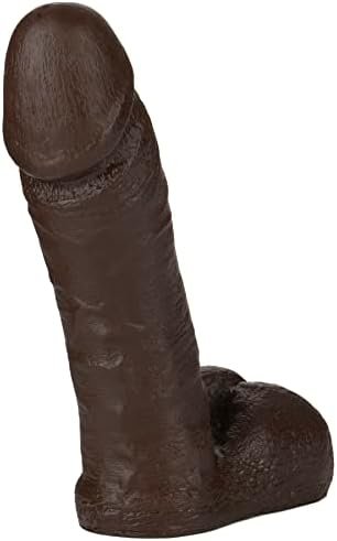 Doc Johnson Vac-U-Lock - The Realistic Cock - 8 Inch - F-Machine And Harness Compatible Dildo - Chocolate