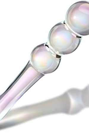 Glass Dildo G-Spot Wand Anal Beads Butt Plug Colorful Dual Ended P-Spot Stimulator Fetish Prostate Massager Masturbation Sex Toy For Men Women Tjijp