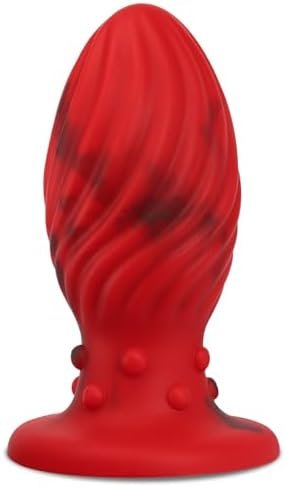 Beginner Anal Plug Liquid Silicone Butt Plug With Suction Cup Base For First-Time Anal Play, Swirl Anal Toy Waterproof Butt Plug Kit Adult Sex Toy For Unisex Backdoor Handsfree Fun๏ผSmall๏ผ