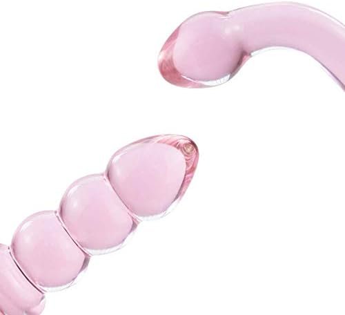 Bent Pleasure Wand G-Spot Dildo Transparent Anal Butt Plug For Men Women - Image 2