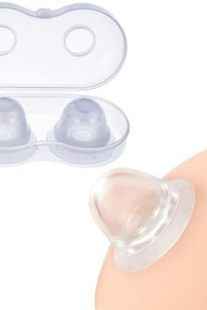 1 Pair Nipple Suckers For Pressure, Nipple Toys For Women, Soft Silicone Nipple Corrector Nipple Sucker Suction Breast Stimulator Sex Toys For Woman Man(With Case)