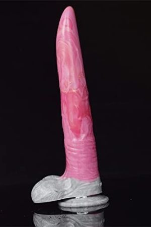 10Inch Mixed Color Realistic Monster Dildo With Powerful Suction Cup, Extra Long Thick Silicone Animal Dildo Lifelike Flexible Adult Sex Toy For Women