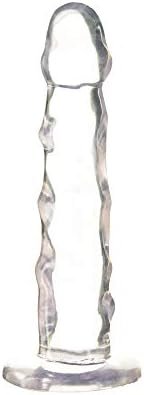 Pure Love Dildo With Suction Cup, Ultra-Raised Ridges, Adult Sex Toy, Crystal Clear, 7"