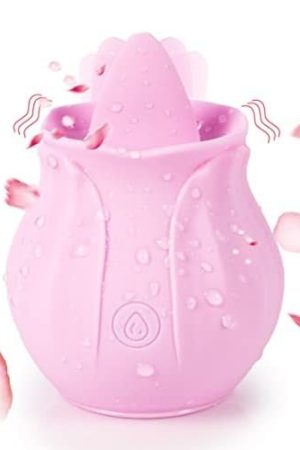 Rose Sex Toy Vibrator For Women,Clitoral Stimulator Tongue Licking Clitoral Vibrator With 10 Modes For Clitoris Stimulation,Adult Sex Toys For Women Couples-Pink