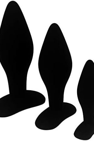 Eastern Delights Anal Sex Trainer 3Pcs Kit Black Silicone Butt Plugs