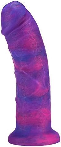 Sunset Glow Big Realistic Dildo With Large Upturned Glans For G-Spot Stimulation, Hands-Free Silicone Huge Dildo Adult Sex Toy Suction Cup Dildos For Strap-On, Thick Penis For Woman Or Anal Play