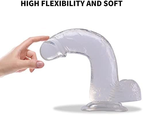 Rovozar 8.3 Inch Realistic Dildo, With Strong Suction Cup For Hands-Free Play, Tpe Transparent Safety Material, For Women/Men/ Adult/ Vagina G-Spot And Anal Sex Toys - Image 2