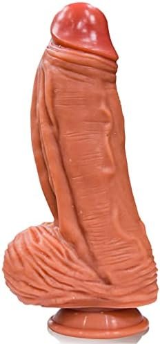 Realistic Dildo, Double Density Texture Silicone Dildo With Strong Suction Cup, Can Be Used Hands-Free, Simulation Penis Can Stimulate The G-Spot, Anal Sex Toys For Women And Couples (10 Inch) - Image 2