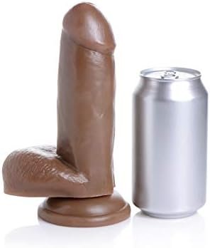 Lynx 6 Inch Dildo With Balls - Brown