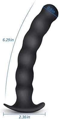Silicone Anal Beads Thread Butt Plug With Narrow Flared Base Adult Sex Toy For Men Women Masturbating (Big) - Image 3