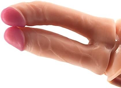 Romi Realistic Double-Ended Dildo G-Spot Massage Dual Penis Cock Butt Plug With Suction Cup Anal Vaginal Anal Stimulate For Lesbian Female Masturbation - Image 3
