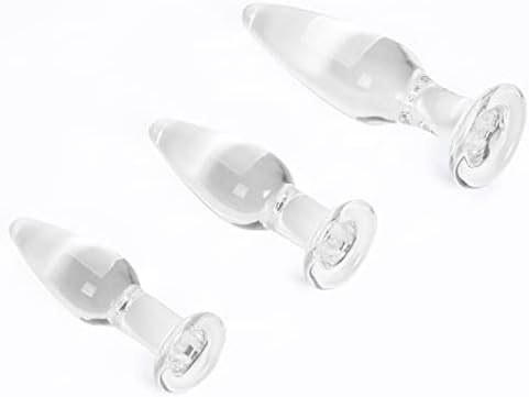 Aptitan 3 Pieces Glass Butt Plug Set Crystal Butt Plug Training Kit With Smooth Flat Base For Beginners And Advanced Men And Women Aptitan - Image 3