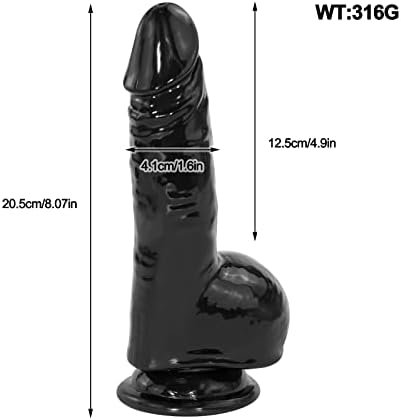 Squirting Dildo,8 In Black Dildo With Strong Suction Cup For Hands-Free Play, Sex Toys For Women - Image 2