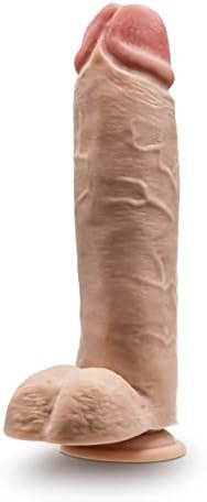 Eden - 10.5 Inch Long Feels Like Skin Realistic Monster Dildo - Huge Advanced Girthy 2.5 Inch Thick Strap On Harness Compatible Suction Cup Hands Free Play - Adult Sex Toy Women Men - Beige - Image 2
